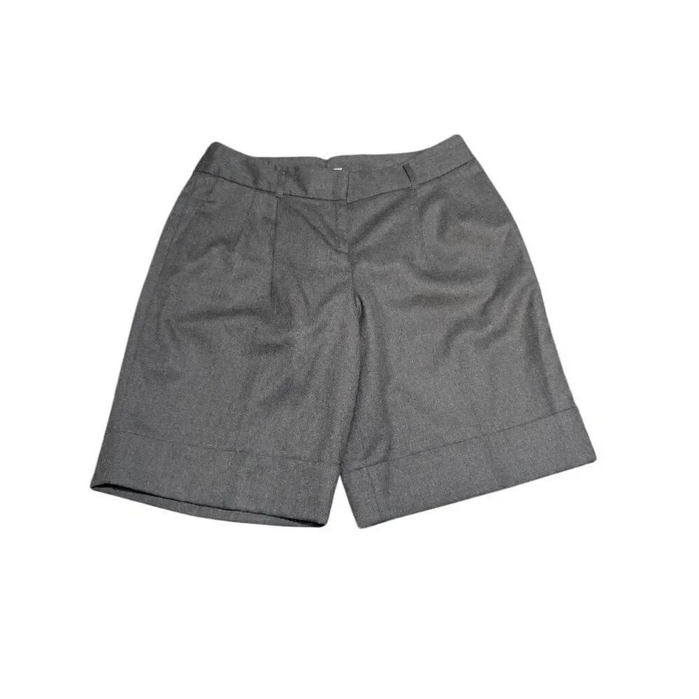 Ann Taylor LOFT Bermuda Shorts Pocket Pleaded Classy Black Women's 6
